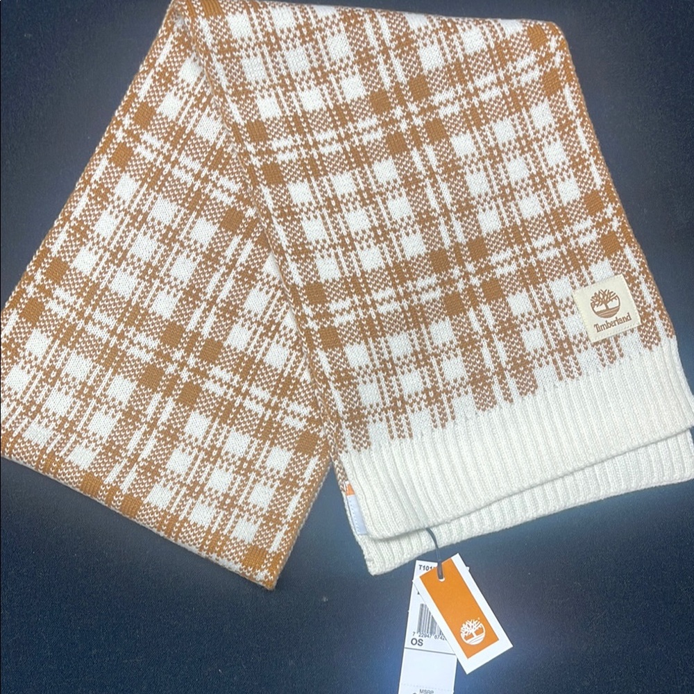 Timberland Plaid Knitted Scarf